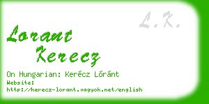 lorant kerecz business card